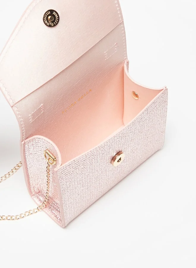 Flora Bella By Shoexpress Butterfly Accent Crossbody Bag with Chain Strap and Magnetic Closure