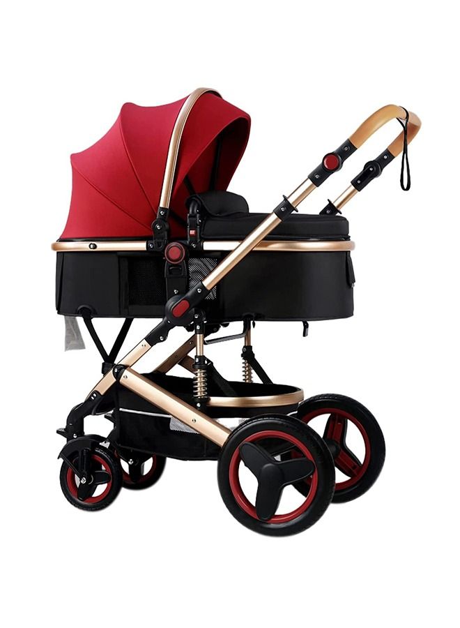 جي تي-ويل عربة أطفال 3 في 1 للأطفال حديثي الولادة مع مقعد قابل للعكس ومظلة - Image 1