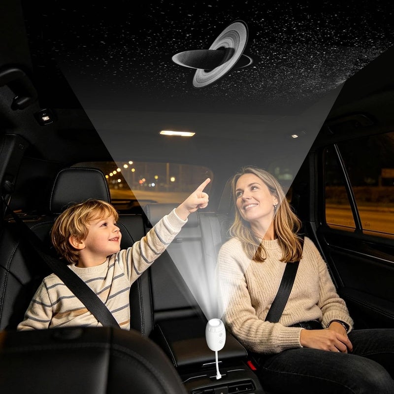 Genérico USB Projector Light | Ambient LED Light for Vehicle with Levels, Interior LED Projector Lights, Truck Sedan Travel Camping Room Bedroom Living Room Apartment - Image 2