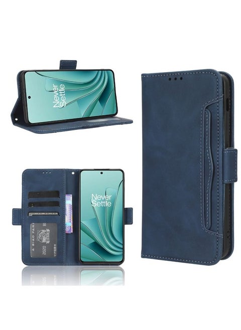 Case Cover For For OnePlus Ace 2V Skin Feel Calf Texture Card Slots Leather Phone Case(Blue)