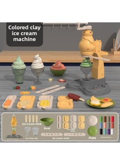 Ice Cream Clay Noodle Machine Plasticine Tool Mold Set Clay Kindergarten Girls Kidsren's Toys-Color:❥ ❤ [ice Cream Maker] 27-piece Set