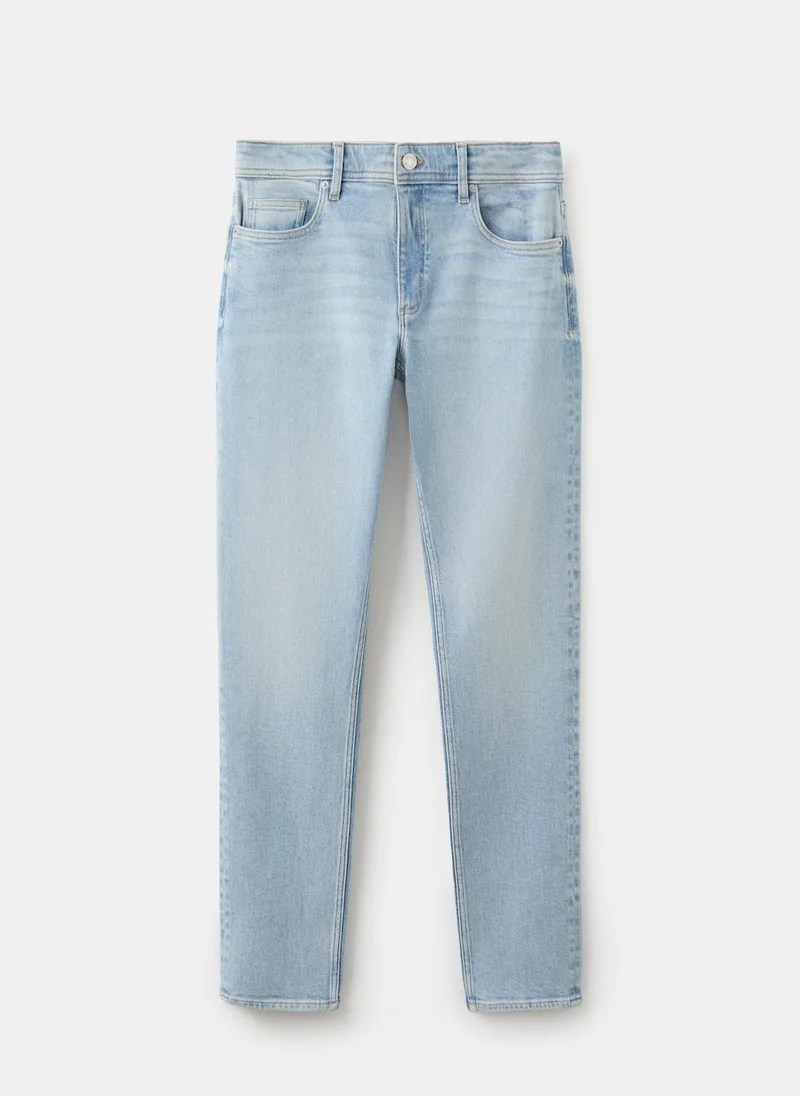 Mango Man  Jan slim-fit jeans with frayed effect for Men | Best Price UAE
