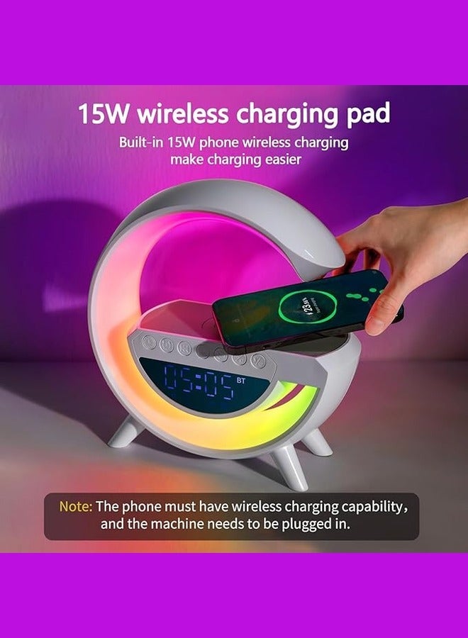 مكبر صوت بلوتوث، مكبر صوت بلوتوث متعدد الوظائف، مكبر صوت محمول، مع ضوء LED قابل للتعديل - Image 3