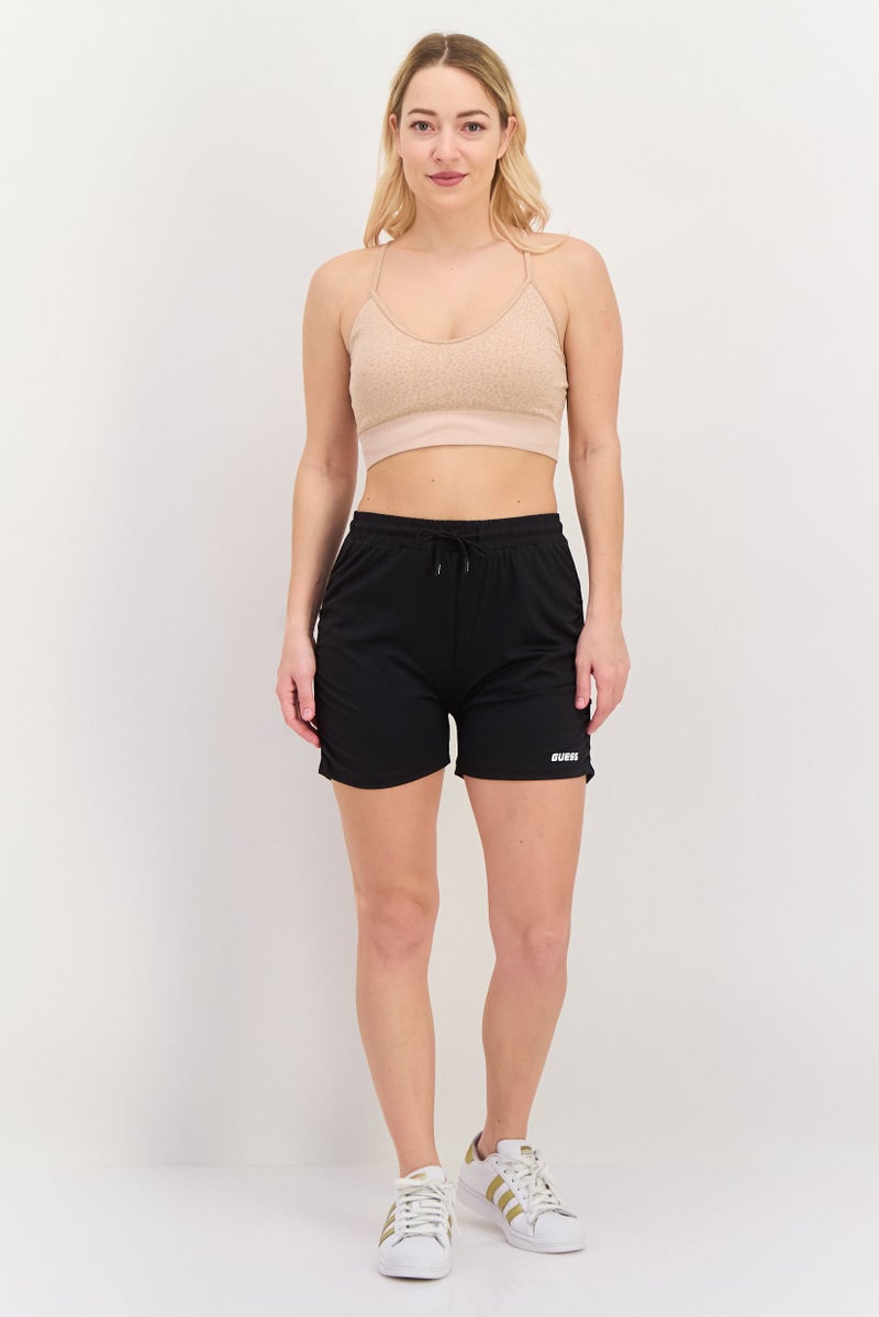 GUESS Women Sportswear Fit Training Shorts, Black  - Image 3