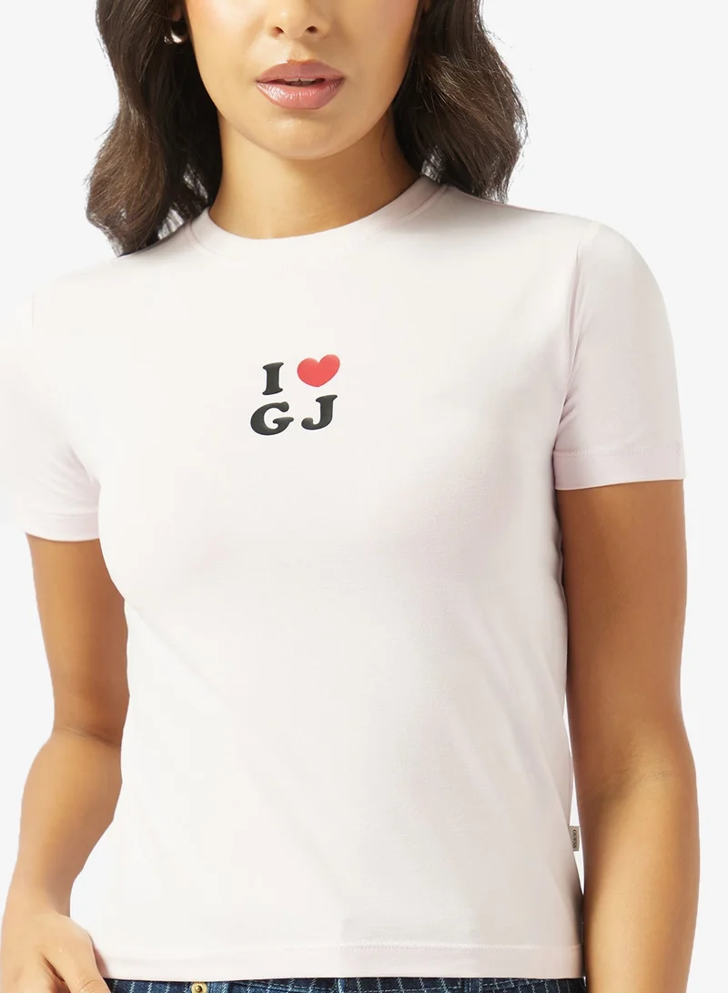 Guess  Graphic Crew Neck T-Shirt for Women | Best Price UAE