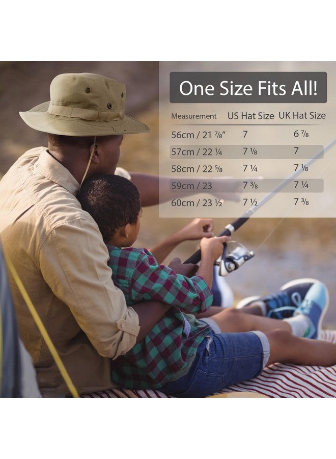kolumb Wide Brim Boonie Hat, Men & Women Top Camo Bucket Hats for Safari Military Beach - Image 5