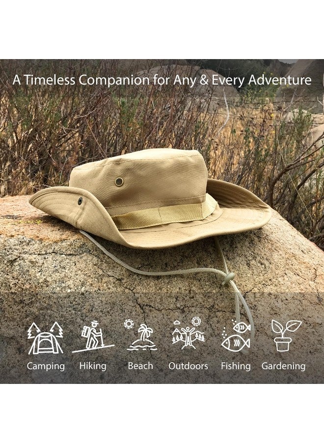 kolumb Wide Brim Boonie Hat, Men & Women Top Camo Bucket Hats for Safari Military Beach - Image 2