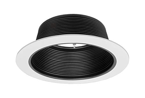 NICOR Lighting 6 inch Single Piece Baffle Trim, White (17503) - Image 1