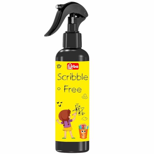 Urba Scribble Free Wall and Floor Stain Remover Spray, Crayon and Graffiti Cleaner, 200 ml - Image 1