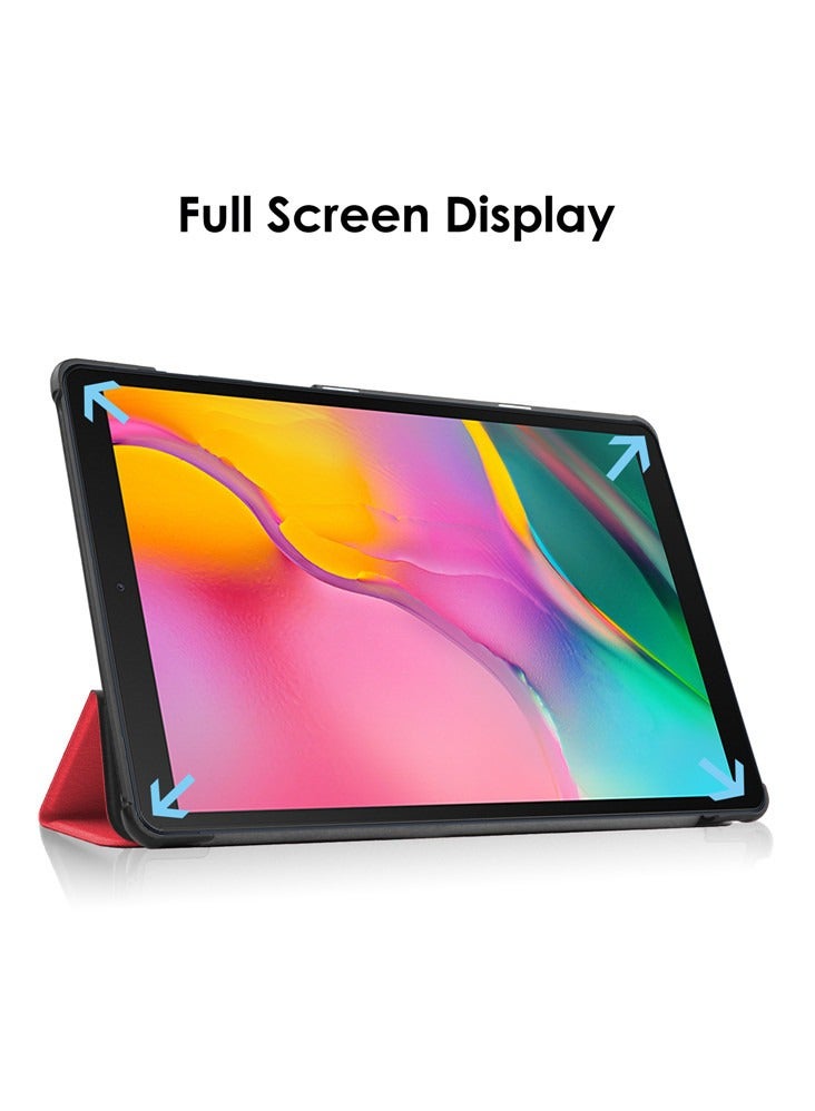 For 2024 Samsung Tab S6 Lite 10.4 P610 P610 P613 P619 Electric Tablet Brin Leather Case, Stylish and Compact (Red) - Image 2