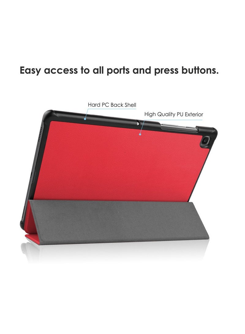 For 2024 Samsung Tab S6 Lite 10.4 P610 P610 P613 P619 Electric Tablet Brin Leather Case, Stylish and Compact (Red) - Image 3