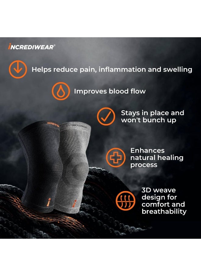 INCREDIWEAR Incrediwear Grey X-Large Knee Sleeve Support Brace  - Image 4
