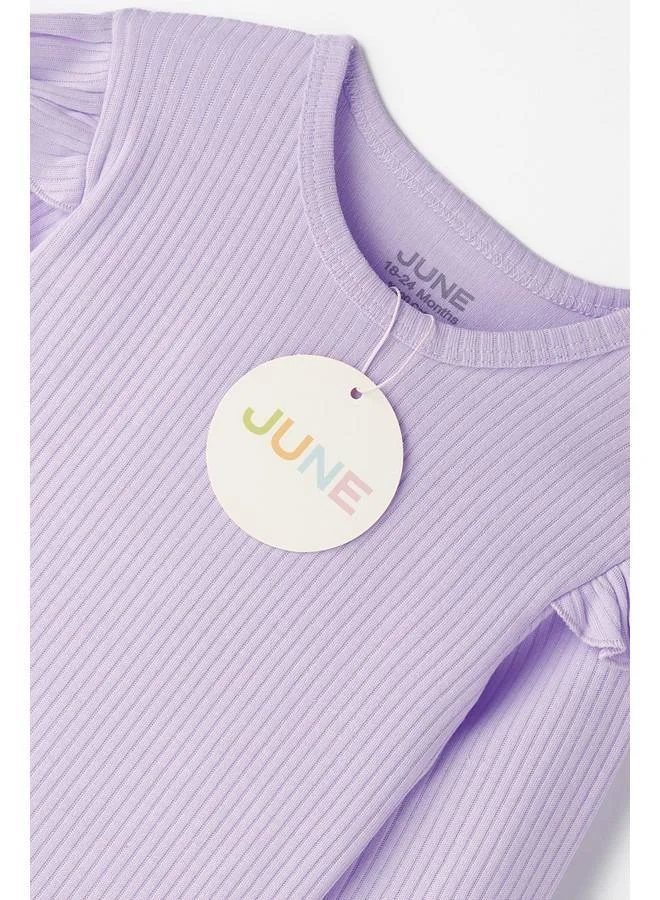 جون June Baby Interlock Ruffle Top + Pants Sets