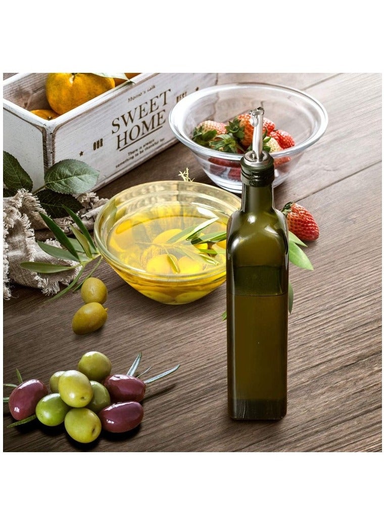 17oz/500ML Olive Oil Dispenser Bottle for Kitchen, Premium Oil and Vinegar Cruet, Oil and Vinegar Dispenser Set with Pourers, Funnel - Image 4