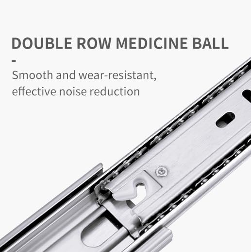 Volo 24 inch Mild Steel Heavy Duty Telescopic Slide/Drawer Channel (Silver) - Image 5