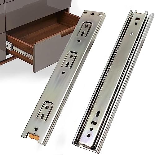 Volo 24 inch Mild Steel Heavy Duty Telescopic Slide/Drawer Channel (Silver) - Image 1