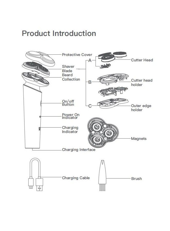 ENCHEN Shaver Victor Washable Rechargeable Portable Electric Razor For Men - Image 2