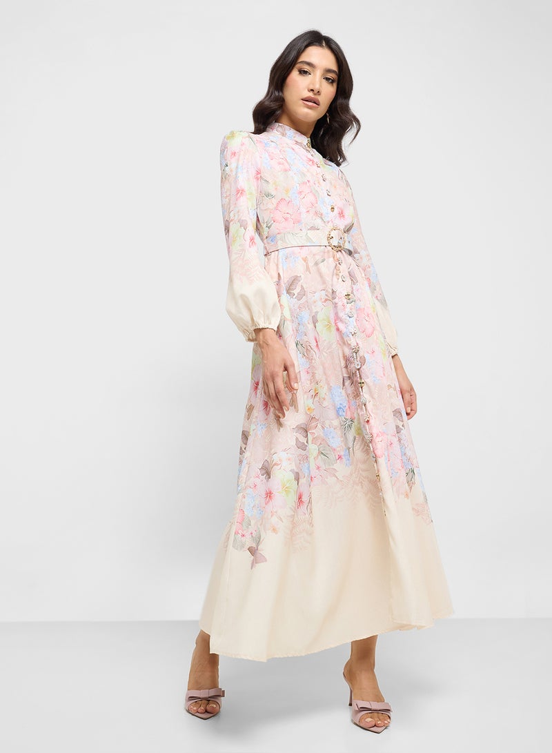 ELLA Floral Print Dress - Image 4