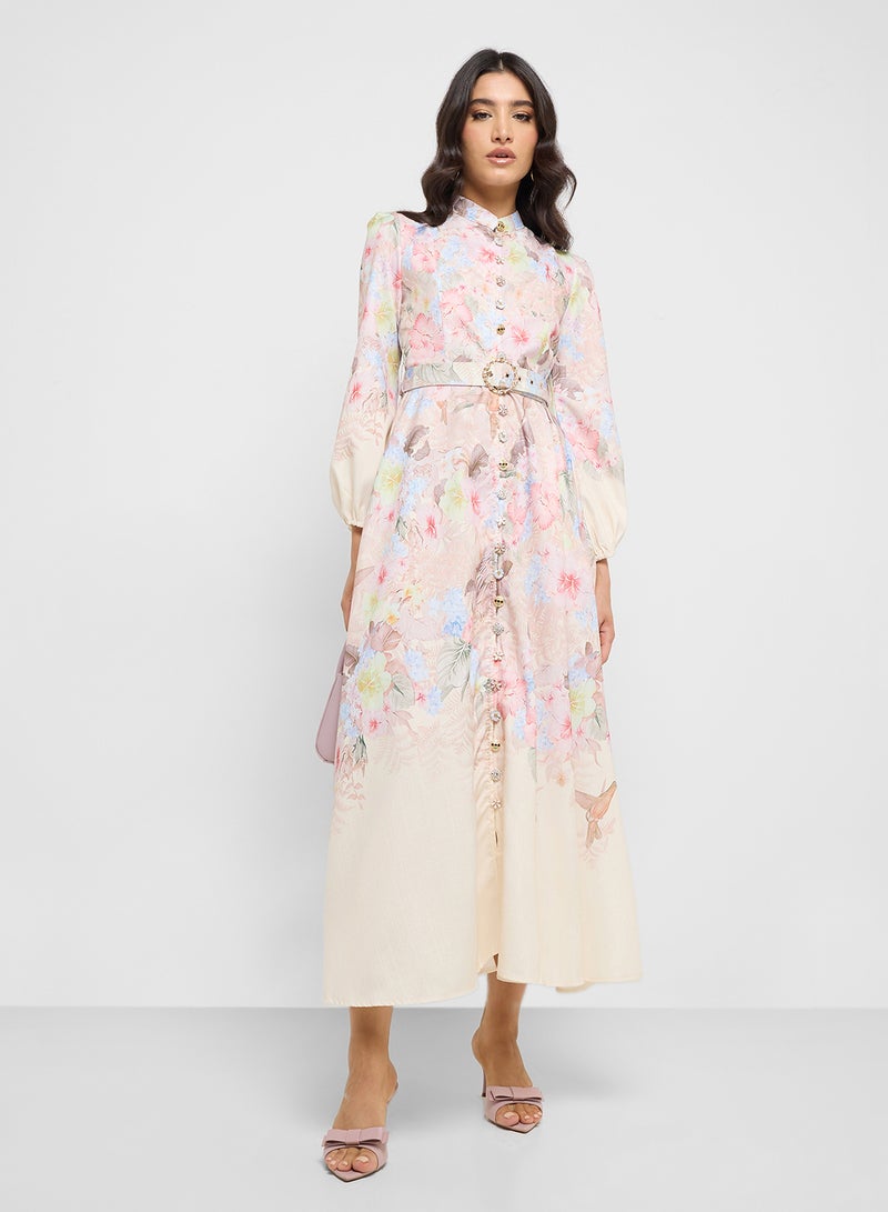 ELLA Floral Print Dress - Image 1