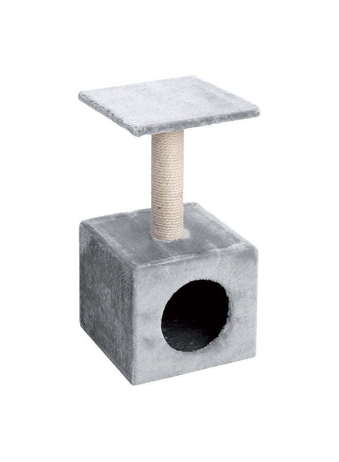 ebi Classic Cat Tree Abey & Scratch Post 60cm - Grey 30x30x60cm - Image 1