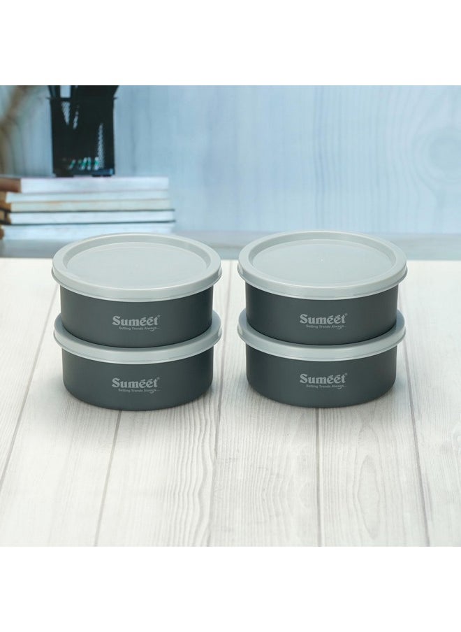 Sumeet Microwave Safe Stainless Steel Air Tight & Leak Proof Lunch Boxes/Storage Containers with Lids for Kitchen/Office/School, 420ml, set of 4, Grey - pzsku/Z2DF726CBA99B90A44075Z/45/_/1737721163/bc9b4d2e-2fe0-48c6-8fa2-c1687f6ac0d8