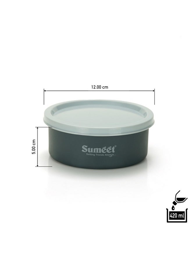 Sumeet Microwave Safe Stainless Steel Air Tight & Leak Proof Lunch Boxes/Storage Containers with Lids for Kitchen/Office/School, 420ml, set of 4, Grey - pzsku/Z2DF726CBA99B90A44075Z/45/_/1737721183/4e714593-3f22-44e1-8d7f-b5a8e17cba0c