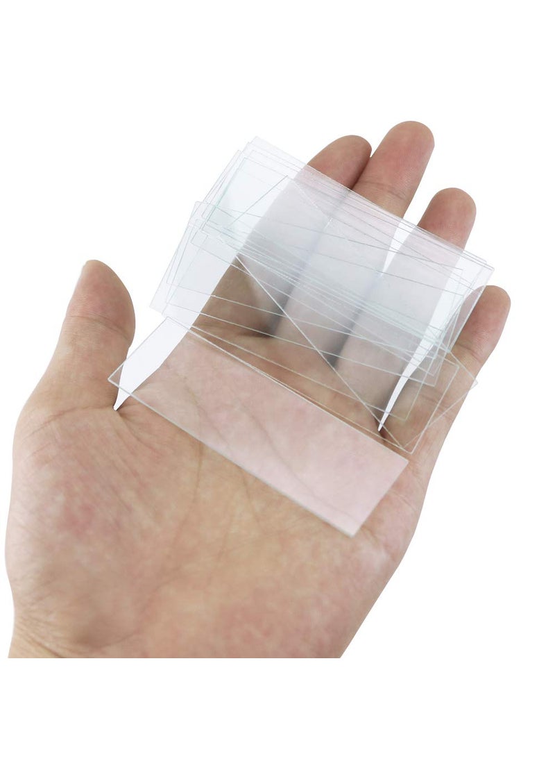 Twdrer Twdrer 100PCS Clear Transparent Blank Microscope Slides and 100PCS Square Coverslips Cover Glass (22mm x 22mm)  - Image 3