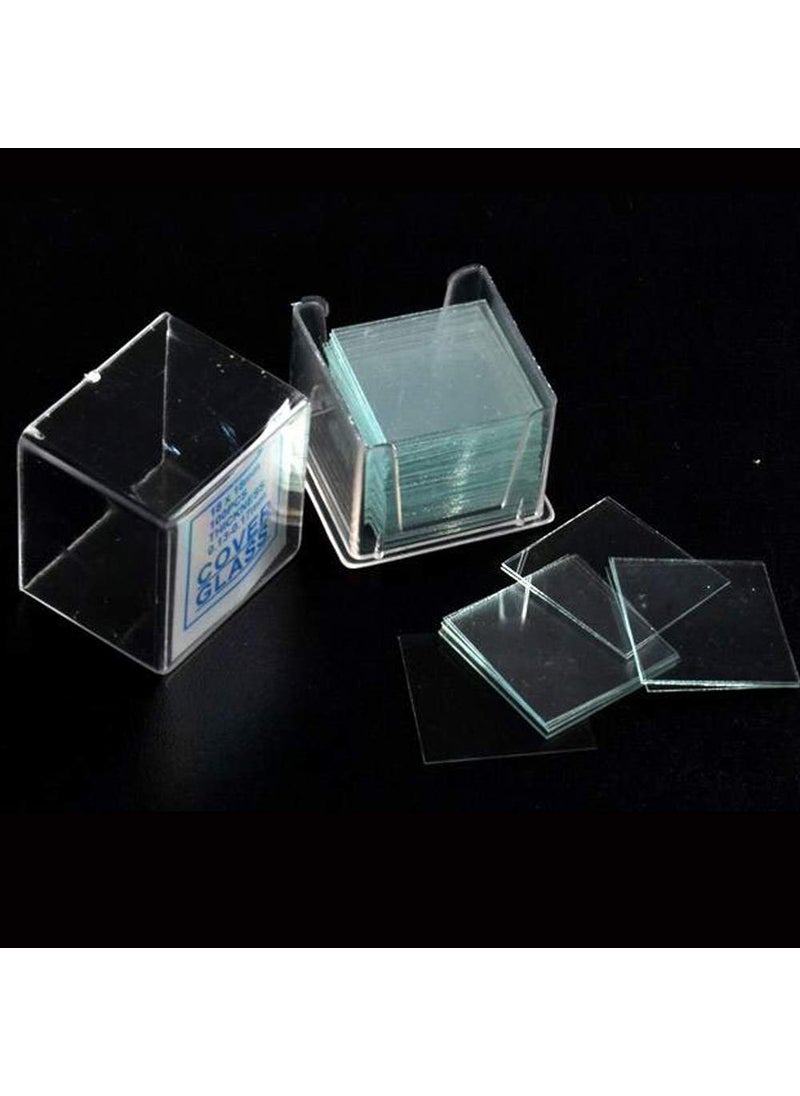 Twdrer Twdrer 100PCS Clear Transparent Blank Microscope Slides and 100PCS Square Coverslips Cover Glass (22mm x 22mm)  - Image 4