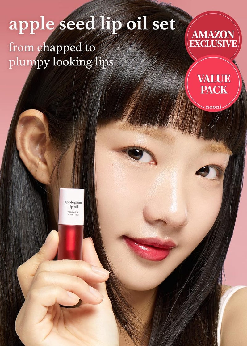 Korean Lip Oil Set - Appleberry & Appleplum - Plumping Tinted Gloss | 24HR Hydration, Moisturizing Lip Oil, Natural Lip Plumping Effect, Waterproof Wear, Glossy Finish, Gift Stocking Stuffers - Image 3