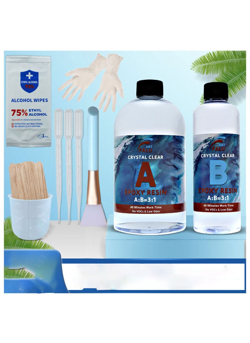 Falu Art  Resin art 3 to 1 Weight Ratio 1000G With Tools  - Image 2
