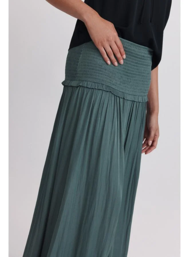 Springfield Pleated honeycomb midi skirt