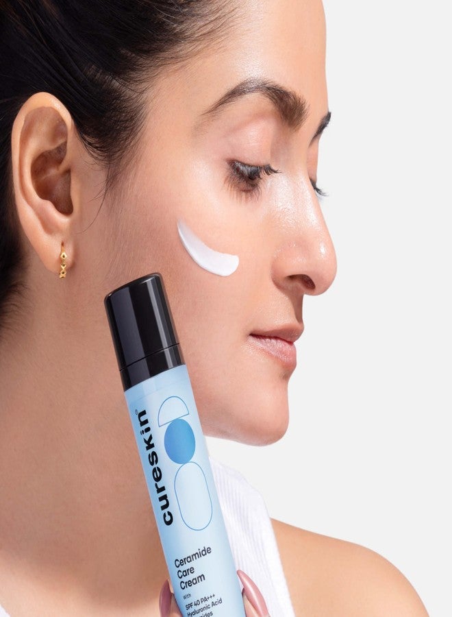 Cureskin Ceramide Moisturizer SPF 40 PA+++ Skin Barrier Repair Face Moisturizer for Men and Women | Hyaluronic Acid Moisturizer for Face | Anti Aging Cream for Women and Men, 1.76 Ounce (Pack of 2 - Image 3