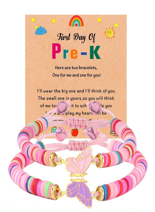 AULSIEY First Day of Kindergarten Bracelet Mommy and Me,Back to School Outfits for Girls,First Day of School Pre K Preschool Bracelet for Mommy and Me,Back to School Pre K Stuff (Pre K) - Image 1
