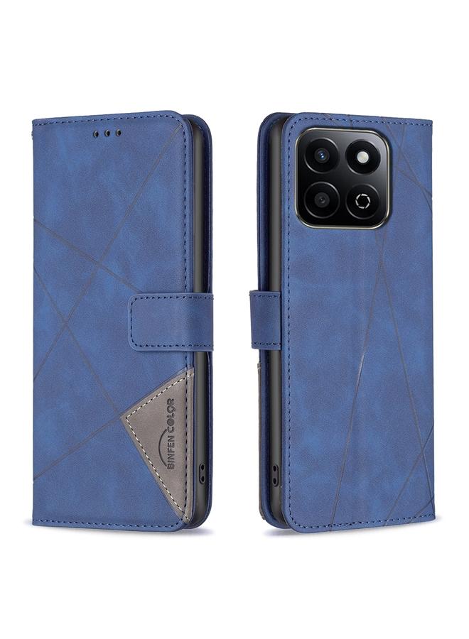 S-TOP Case For Honor 200 Smart / X7C Magnetic Buckle Rhombus Texture Leather Phone Case - Image 1