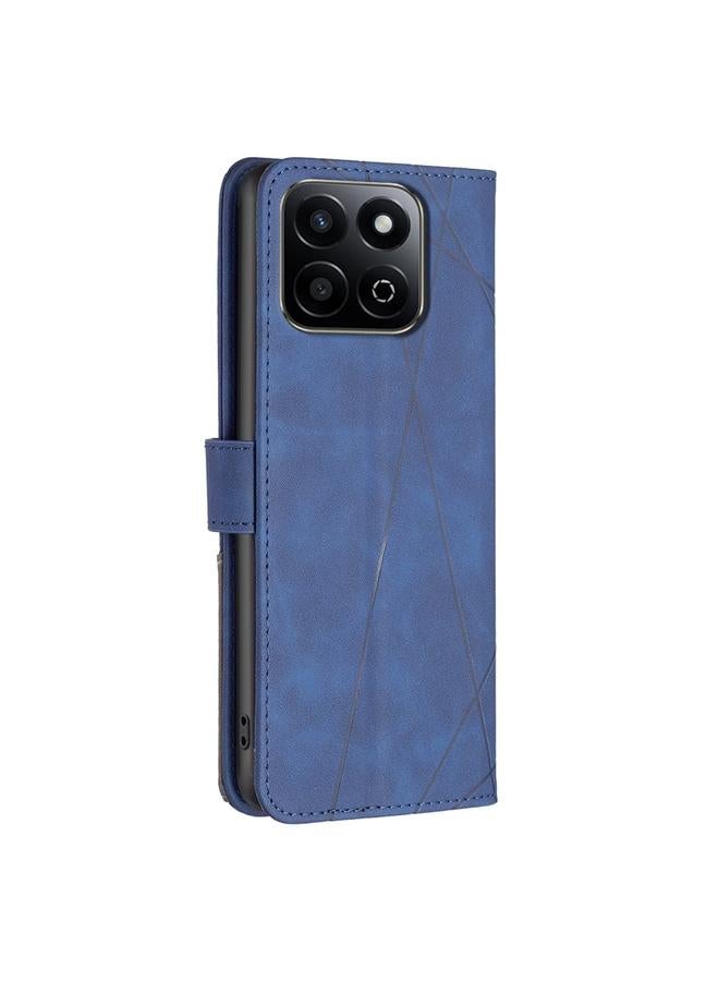 S-TOP Case For Honor 200 Smart / X7C Magnetic Buckle Rhombus Texture Leather Phone Case - Image 4