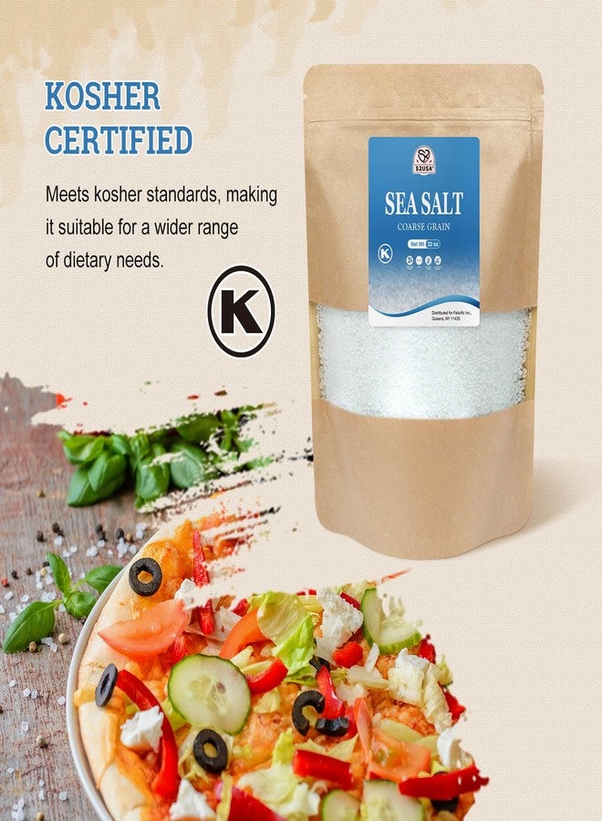 52USA Sea Salt, 2lb - 32oz (1 Pack), Coarse Grain, Salt Grinder Refill, Perfect Coarse Sea Salt For Cooking, All Natural Sea Salt - Image 4