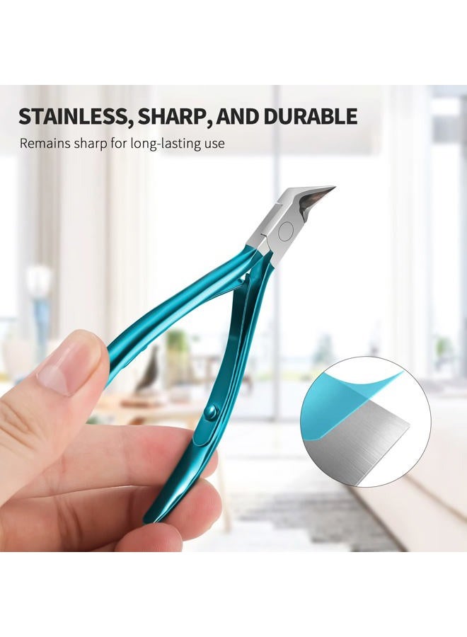FERYES Toenail Clipper Straight Blade for Ingrown and Thick Nails - Stainless Steel and Sharp Pointed Tip Ingrown Nail Clipper – Wide Jaw Toe Nail Cutter Podiatry Tool - Image 4
