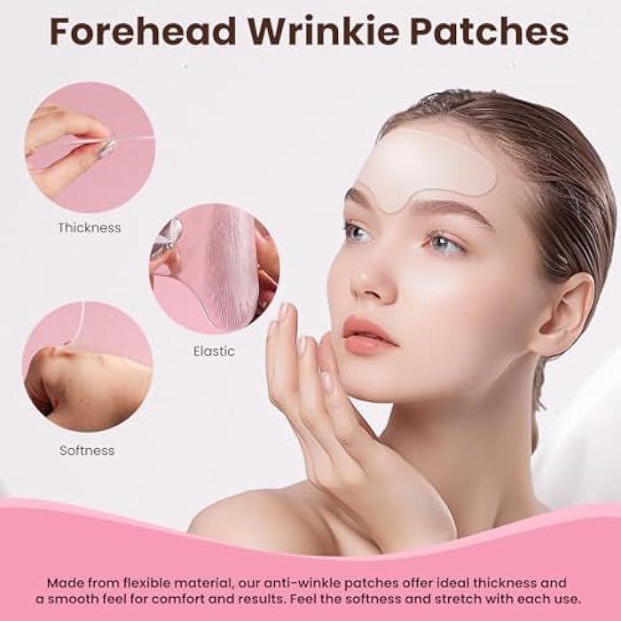 Yargkos 6 Pcs Forehead Wrinkles Patches Reusable, Anti Wrinkle Patch for Fine Lines, Silicone Face Tape for Wrinkle Reducer, Hypoallergenic Wrinkle Remover Mask, Facial Kit for Women Beauty Skincare - Image 2