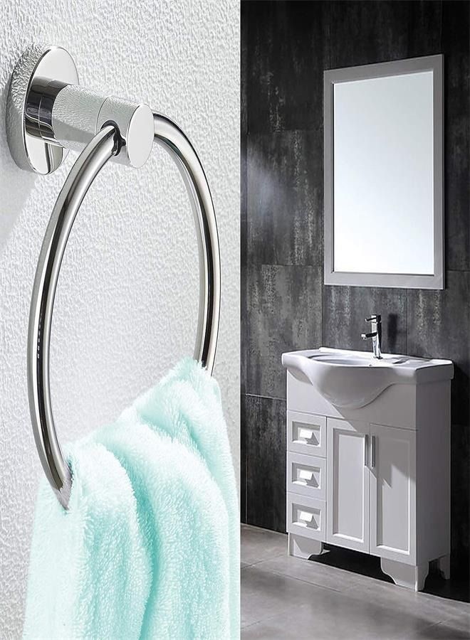 3 Piece Bathroom Accessories Set Matte, Modern Stainless Steel Bath Fixtures Kit with Hand Towel Ring, Toilet Paper Holder, Robe Towel Hook  - Image 2