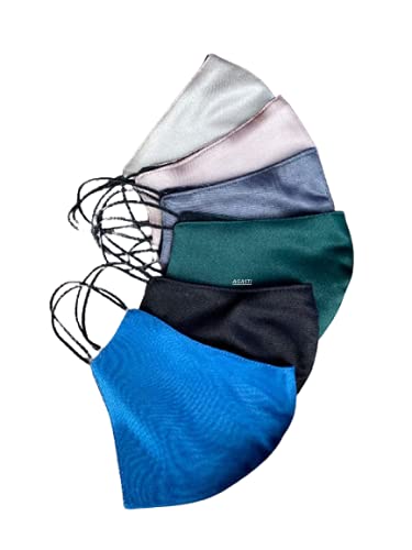 AGASTI silksatin 3 play soft elastic face mask for women and girl and men - Image 1