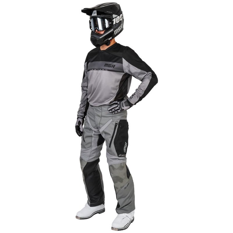 MSR Legend Tactical Touchscreen Dirt Bike Motocross MTB Airsoft Paintball Gloves for Men Women Small Grey - Image 3