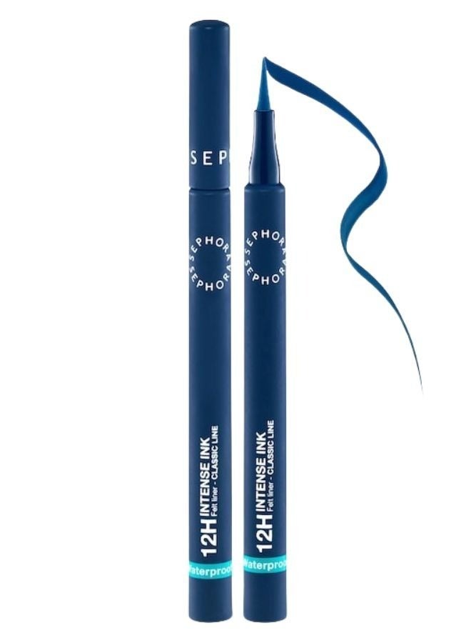 SEPHORA COLLECTION 12h Intense Ink Classic Line - Precise, Intense Felt-Tip Eyeliner 03 Navy Blue - Matte Navy Blue 1ml - Image 1