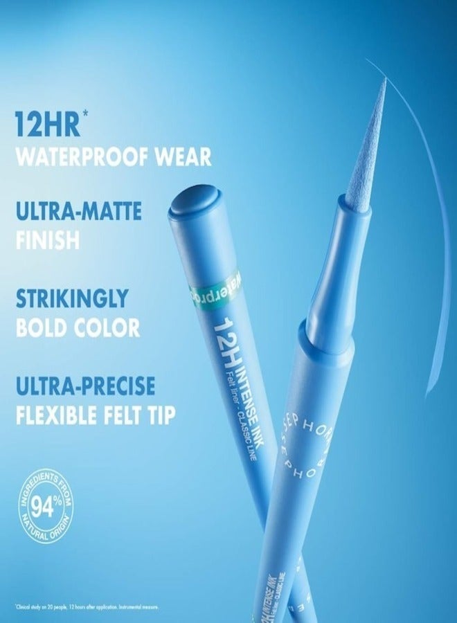 SEPHORA COLLECTION 12h Intense Ink Classic Line - Precise, Intense Felt-Tip Eyeliner 03 Navy Blue - Matte Navy Blue 1ml - Image 5