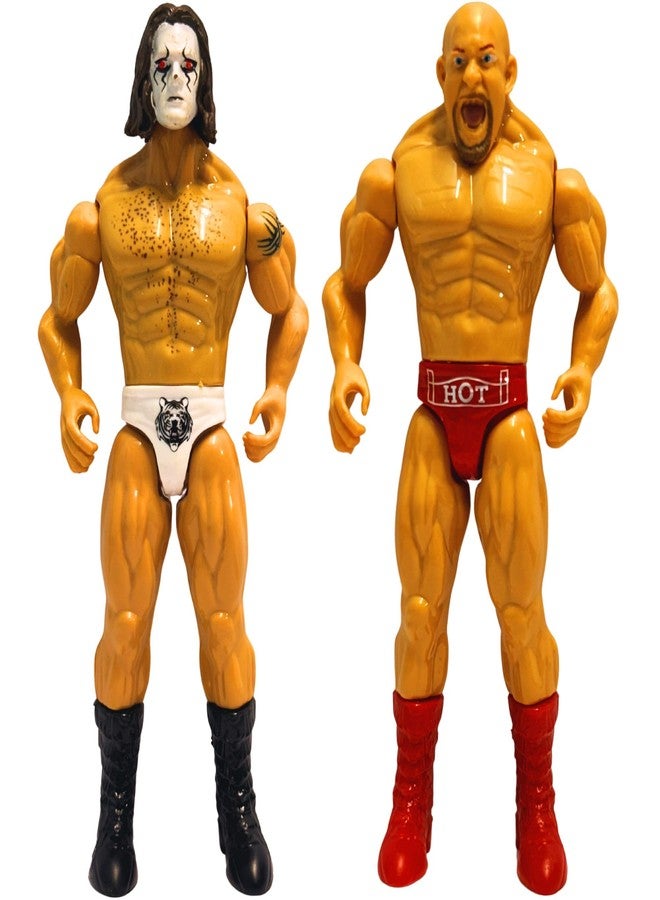 Mallexo Realistic Action Figures Ultimate Warrior Wrestling Miniature Toys for Kids 3+| 2PCs Random Championship Wrestler Figurine Toy Playset for Boys & Girls Birthday Gifts for Children Decor Items - Image 1