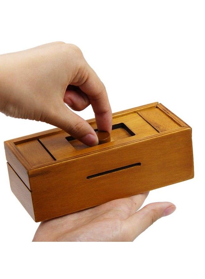 صندوق هدايا أحجية مع حُجُر سرية، صندوق خشبي لتحدي الأحاجي للألغاز لعقول البالغين - Image 4