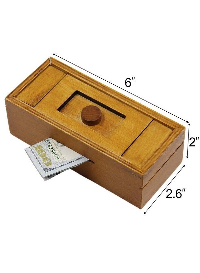 صندوق هدايا أحجية مع حُجُر سرية، صندوق خشبي لتحدي الأحاجي للألغاز لعقول البالغين - Image 3