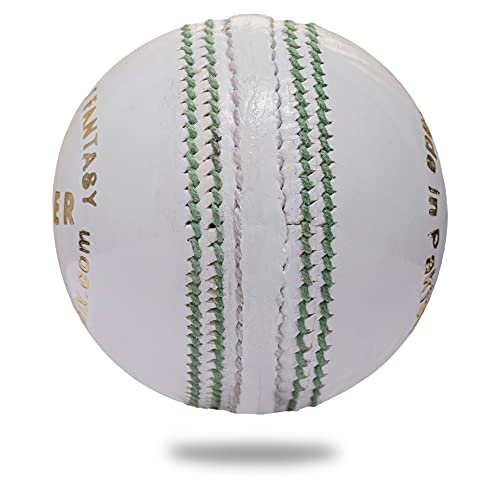Cricnix Cricket Ball Premier White Leather 5.5oz (1-Pack) for Seniors Match - Image 2