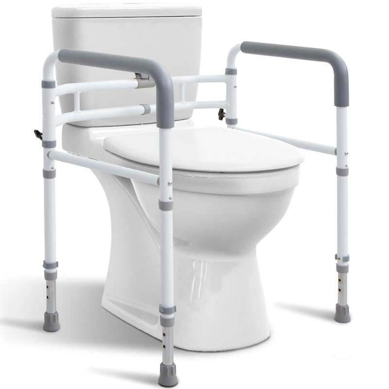 WeHwupe Toilet Rails - Toilet Safety Rail for Elderly Adults - Adjustable Bathroom Toilet Handles - Toilet Safety Frame & Rails - Toilet Grab Bars for Senior, Handicap & Disabled,Fits Most Toilets - Image 1