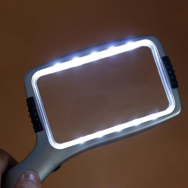 Large Handheld Magnifying Glass with LED Light Microscope Slides Accessories Kit - Image 4
