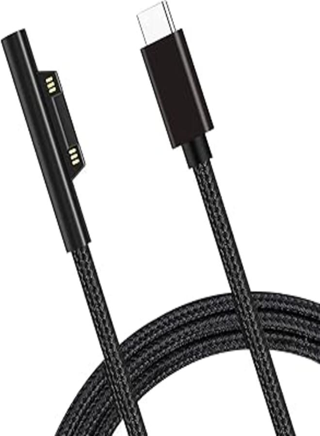 HAMKOT Surface Connect to USB-C Charging Cable 15V/3A, Compatible with Microsoft Surface Pro 7/6/5/4/3, Surface Laptop 3/2/1, Surface Go, Surface Book (Nylon Woven, 6FT)